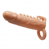 Телесная удлиняющая насадка Penis Sleeve Emmitt - 17 см. - Baile - в Вологде купить с доставкой