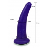 Фиолетовая гладкая изогнутая насадка-плаг - 13,3 см. - LOVETOY (А-Полимер) - купить с доставкой в Вологде