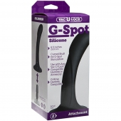 Черная изогнутая насадка Vac-U-Lock G-Spot - 16,5 см. - Doc Johnson - купить с доставкой в Вологде