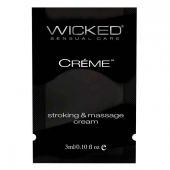 Крем для массажа и мастурбации Wicked Stroking and Massage Creme - 3 мл. - Wicked - купить с доставкой в Вологде
