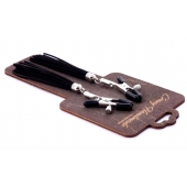 Зажимы на соски с черными замшевыми кисточками - Crazy Handmade - купить с доставкой в Вологде