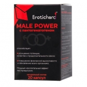 Капсулы для мужчин Erotichard male power с пантогематогеном - 20 капсул (0,370 гр.) - Erotic Hard - купить с доставкой в Вологде