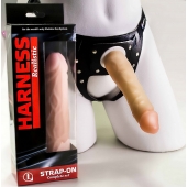 Телесная насадка-фаллос на трусиках с плугом - 16,5 см. - LOVETOY (А-Полимер) - купить с доставкой в Вологде