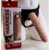 Насадка-фаллос в комплекте с трусиками Harness - 21,6 см. - LOVETOY (А-Полимер) - купить с доставкой в Вологде