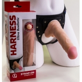 Страпон Harness из двух предметов: регулируемые трусики и насадка-фаллос - 17,5 см. - LOVETOY (А-Полимер) - купить с доставкой в Вологде