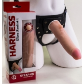 Реалистичный страпон Harness из трусиков и насадки-фаллоса - 18,5 см. - LOVETOY (А-Полимер) - купить с доставкой в Вологде