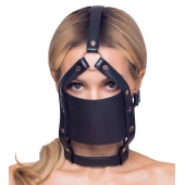 Черный намордник с кляпом-шаром Head Harness With A Gag - Orion - купить с доставкой в Вологде
