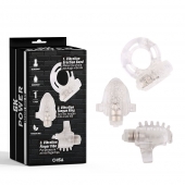 Набор из 3 прозрачных эрекционных колец с вибрацией Teasers Ring Kit - Chisa - в Вологде купить с доставкой