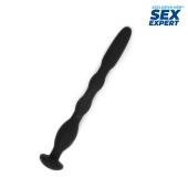 Черный силиконовый уретральный стимулятор - 10 см. - Sex Expert - купить с доставкой в Вологде