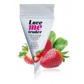 Съедобное согревающее массажное масло Love Me Tender Strawberry с ароматом клубники - 10 мл. - Love to Love - купить с доставкой в Вологде