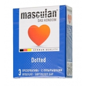 Презервативы с пупырышками Masculan Dotted - 3 шт. - Masculan - купить с доставкой в Вологде