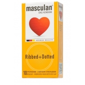 Презервативы с колечками и пупырышками Masculan Ribbed+Dotted - 10 шт. - Masculan - купить с доставкой в Вологде