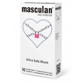 Ультрапрочные презервативы Masculan Ultra Safe Black - 10 шт. - Masculan - купить с доставкой в Вологде