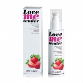 Съедобное согревающее массажное масло Love Me Tender Strawberry с ароматом клубники - 100 мл. - Love to Love - купить с доставкой в Вологде