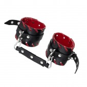 Черно-красные оковы из натуральной кожи - Pecado - купить с доставкой в Вологде