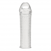 Текстурированная насадка на пенис Clear Textured Penis Enhancing Sleeve Extension - 16,5 см. - BlueLine - в Вологде купить с доставкой