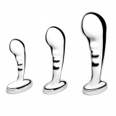 Набор из 3 стальных стимуляторов простаты Stainless Steel P-spot Training Set - b-Vibe - в Вологде купить с доставкой