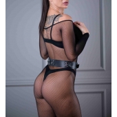 Черный кожаный пояс Sex Game - БДСМ Арсенал - купить с доставкой в Вологде