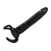 Чёрная насадка-фаллос для двойного проникновения INFLATABLE DILDO SLIM DONG  - 13,5 см. - Toyz4lovers - в Вологде купить с доставкой