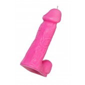 Розовая свеча в форме пениса - 13 см. - Pecado - купить с доставкой в Вологде