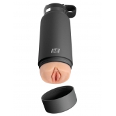 Серый мастурбатор в виде бутылки F*ck Flask - Pipedream - в Вологде купить с доставкой