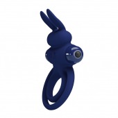 Синее эрекционное кольцо с вибростимуляцией клитора Powerful Ring - Baile - в Вологде купить с доставкой