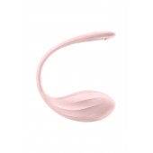 Розовое виброяйцо Ribbed Petal с пультом ДУ - Satisfyer