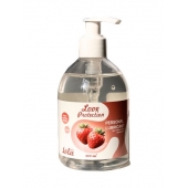 Лубрикант на водной снове Love Protection Strawberry с ароматом клубники - 300 мл. - Lola Games - купить с доставкой в Вологде