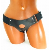 Трусики для страпона коричневого цвета - БДСМ Арсенал - купить с доставкой в Вологде