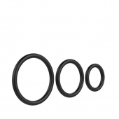 Набор из 3 чёрных колец различного диаметра - Baile - в Вологде купить с доставкой