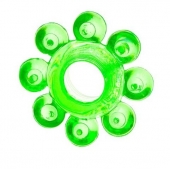 Зеленое эрекционное кольцо-цветок - Toyfa Basic - в Вологде купить с доставкой