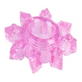 Розовое гелевое эрекционное кольцо-звезда - Toyfa Basic - в Вологде купить с доставкой