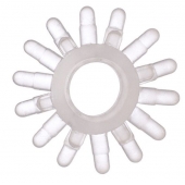 Прозрачное гелевое эрекционное кольцо с шипиками - Toyfa Basic - в Вологде купить с доставкой