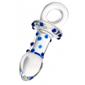 Стеклянная прозрачная втулка с кольцом - 13,5 см. - Sexus