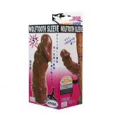 Коричневая насадка на пенис Wolftooth Sleeve - 13 см. - Baile - в Вологде купить с доставкой