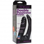 Черная насадка-фаллоимитатор для двойной стимуляции Double Penetrator - 16 см. - Doc Johnson - купить с доставкой в Вологде