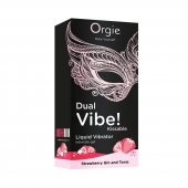 Съедобный жидкий вибратор Dual Vibe! со вкусом клубничного джина с тоником - 15 мл. - ORGIE - купить с доставкой в Вологде