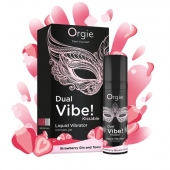 Съедобный жидкий вибратор Dual Vibe! со вкусом клубничного джина с тоником - 15 мл. - ORGIE - купить с доставкой в Вологде
