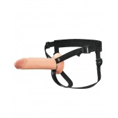 Полый страпон на ремнях 8’’ Hollow Silicone Strap-on - Pipedream - купить с доставкой в Вологде