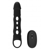 Черная насадка-удлинитель Vibrating Extender With Remote с вибрацией - Dream Toys - в Вологде купить с доставкой
