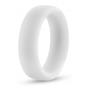 Белое люминесцентное эрекционное кольцо Silicone Glo Cock Ring - Blush Novelties - в Вологде купить с доставкой