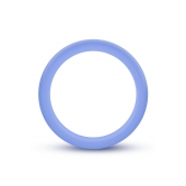 Голубое люминесцентное кольцо Silicone Glo Cock Ring - Blush Novelties - в Вологде купить с доставкой