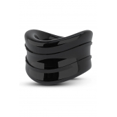 Черное эрекционное кольцо на мошонку Beef Ball Stretcher Snug - Blush Novelties - в Вологде купить с доставкой