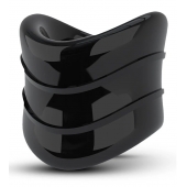 Черное эрекционное кольцо на мошонку Beef Ball Stretcher Snug X Long - Blush Novelties - в Вологде купить с доставкой