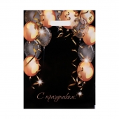 Пакет с вырубной ручкой и принтом в виде шариков (30х40 см) - Сима-Ленд - купить с доставкой в Вологде