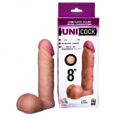 Фаллическая насадка для страпона UNICOCK 8  - 20 см. - LOVETOY (А-Полимер) - купить с доставкой в Вологде