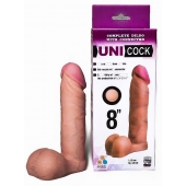 Фаллическая насадка для страпона UNICOCK 8  - 20 см. - LOVETOY (А-Полимер) - купить с доставкой в Вологде