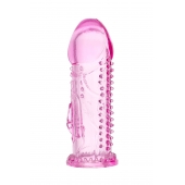 Розовая насадка на пенис с шипиками и коготком - 13,5 см. - A-toys - в Вологде купить с доставкой
