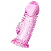 Розовая насадка на пенис с шипиками и коготком - 13,5 см. - A-toys - в Вологде купить с доставкой