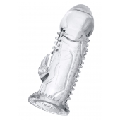 Прозрачная насадка на пенис с шипиками и коготком - 13,5 см. - A-toys - в Вологде купить с доставкой